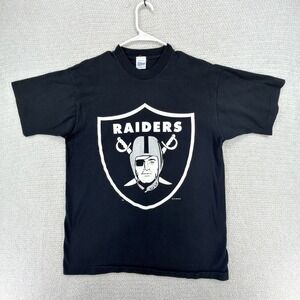 Vtg‎ 1997 Oakland Raiders T-Shirt Men Large Black Salem Sportswear NFL Logo USA